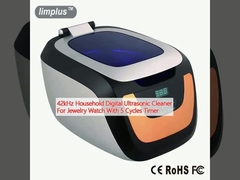 42 kHz Ev Kullanımı Dijital Ultrasonik Temizleyici Mücevher Saat 5 Dönüm Zamanlayıcısı