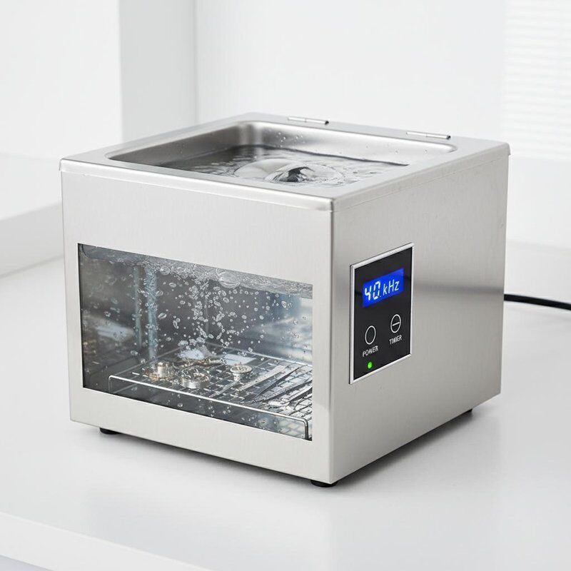 280x180x200mm Tezgah Tipi Ultrasonik Temizleyici 40kHz Ultrasonik Frekans Hassas Aletlerin Temizliği İçin Tasarlanmış Güvenlik Koruması